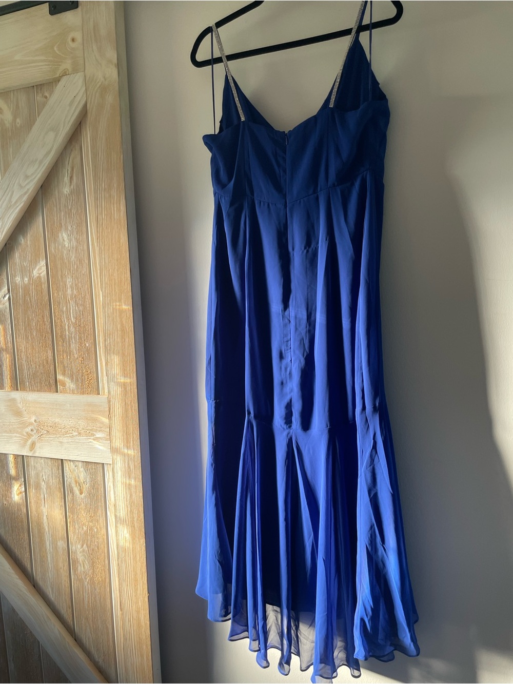 Royal Blue Ruffle Dress - Picture 4 of 6